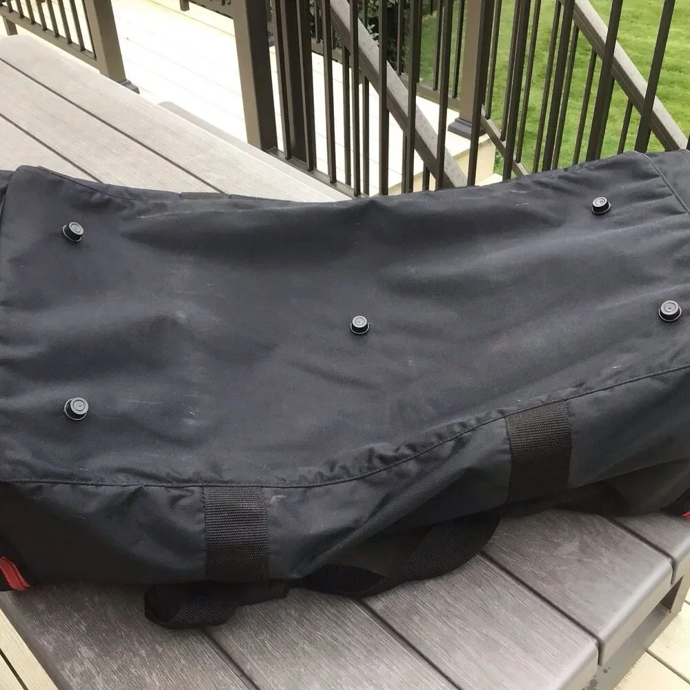 Vintage 90s Dunlop Duffle Bag Shoulder Strap Side Pockets Black 26”x14”x12”Large